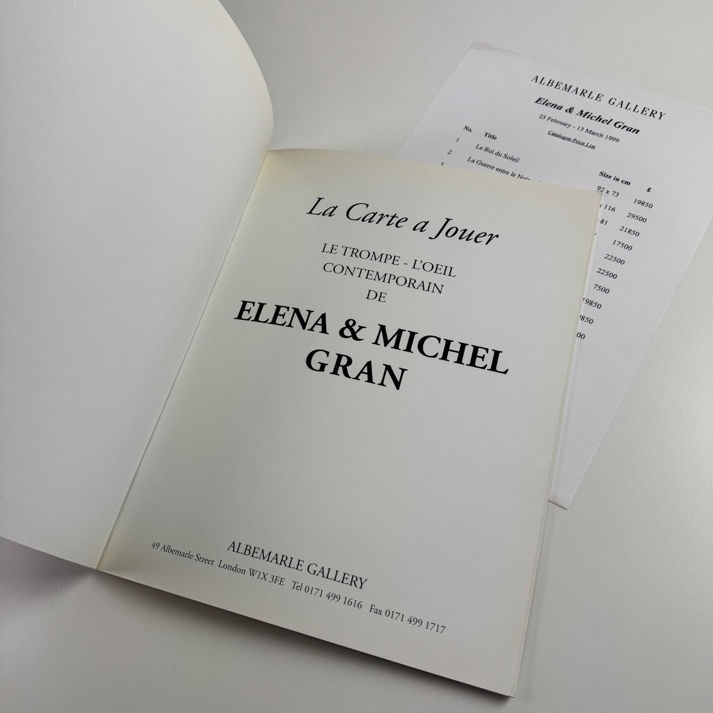 Elena & Michel Gran. Le trompe-l’oeil contemporain | Arlbemarle Gallery, 1999