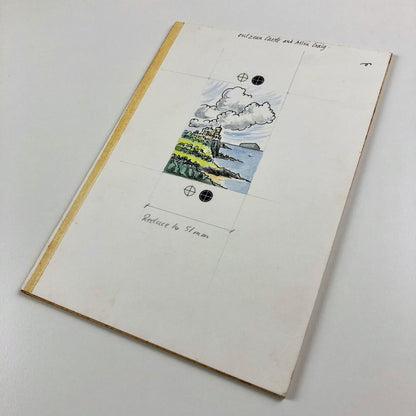 Artwork for Royal Mail – Culzean Castle and Ailsa Craig | Design by Ruari McLean Associates | Produced in 1976