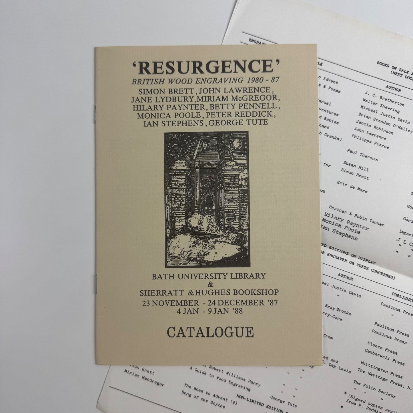 ‘Resurgence’ British wood engraving 1980-87 Bath University Library & Sherratt & Hughes Bookshop