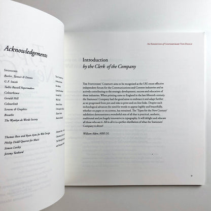 Types for the New Century | The Worshipful Company of Stationers and Newspaper makers | 2012 exhibition catalogue