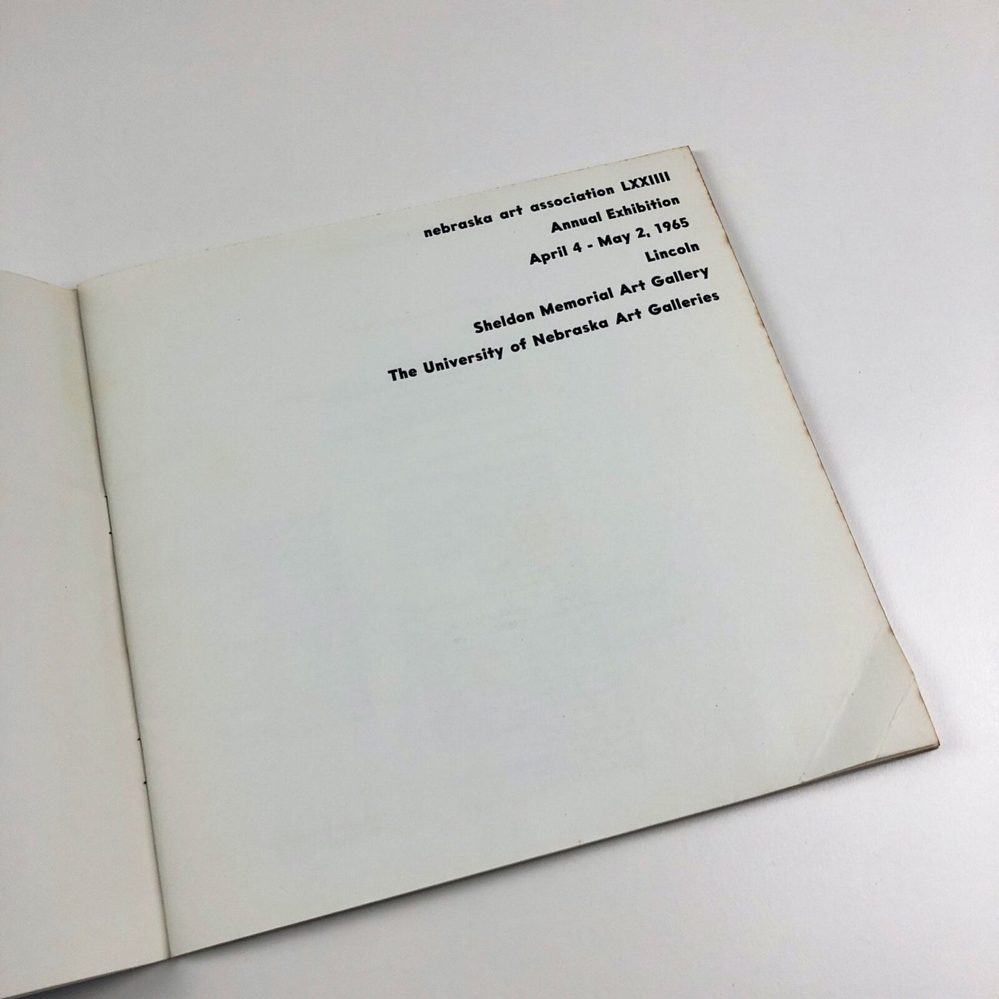 Nebraska Art Association LXXIIII | Lincoln Sheldon Museum of Art Gallery catalogue, 1965