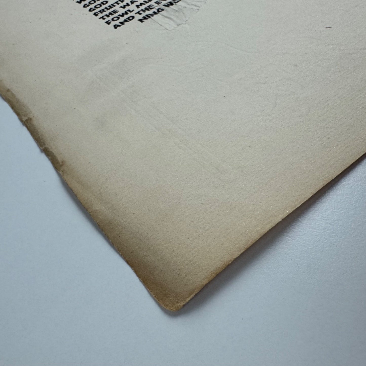 Single title sheet for Paul Nash Genesis, Nonesuch Press, 1924 Rudolf Koch type