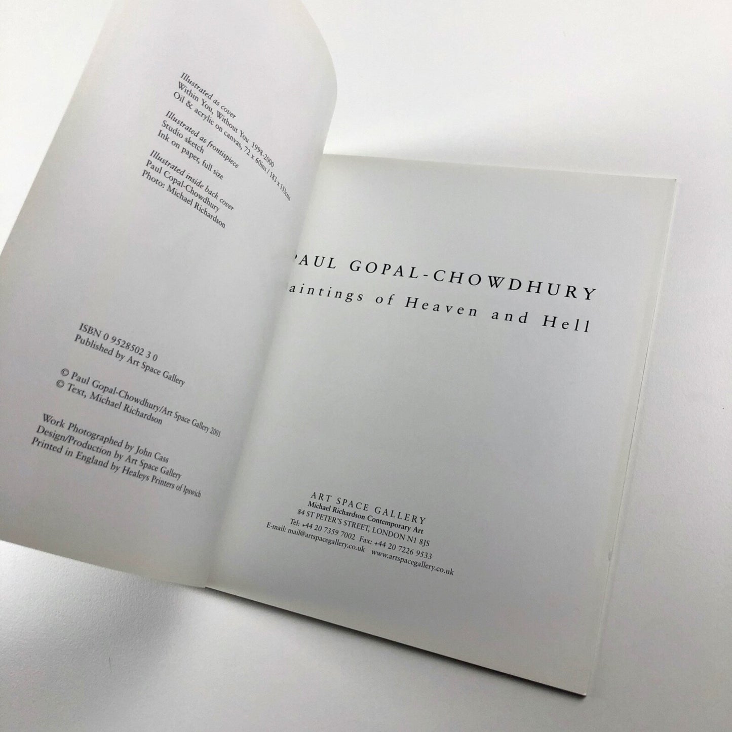 Paul Gopal-Chowdhury. Paintings of Heaven and Hell | Art Space Gallery catalogue, 2002