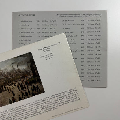 Promotional leaflet for 32 Major Works by L.S. Lowry | Crane Kalman Gallery 1982