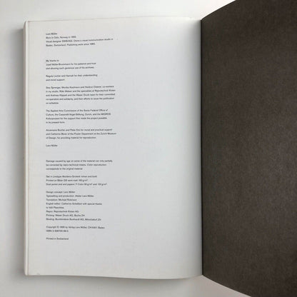 Josef Müller-Brockman, Pioneer of Swiss Graphic Design | Editor Lars Müller 1995