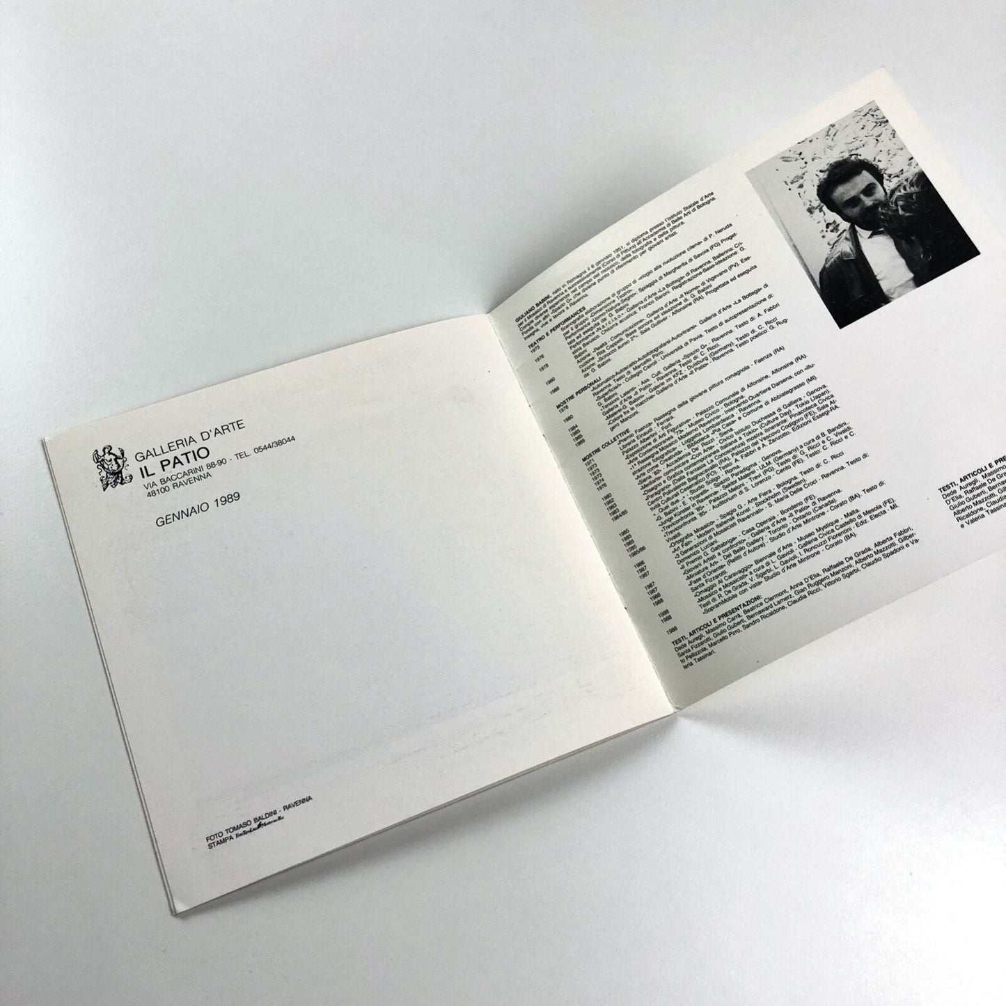 Giuliano Babini “Colore fra le macchie” | Galleria d’Arte Il Patio exhibition catalogue, 1989