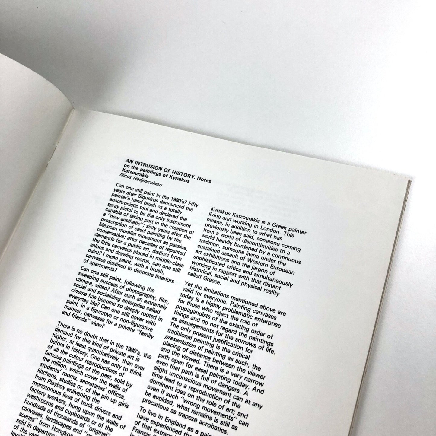 Kyriakos Katzourakis – Paintings | Midland Group Gallery, Nottingham 1982 catalogue