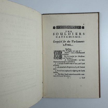 The Souldier’s Catechisme | reprinted in facsimile from the Edition of 1644 | The Cresset Press, London, undated