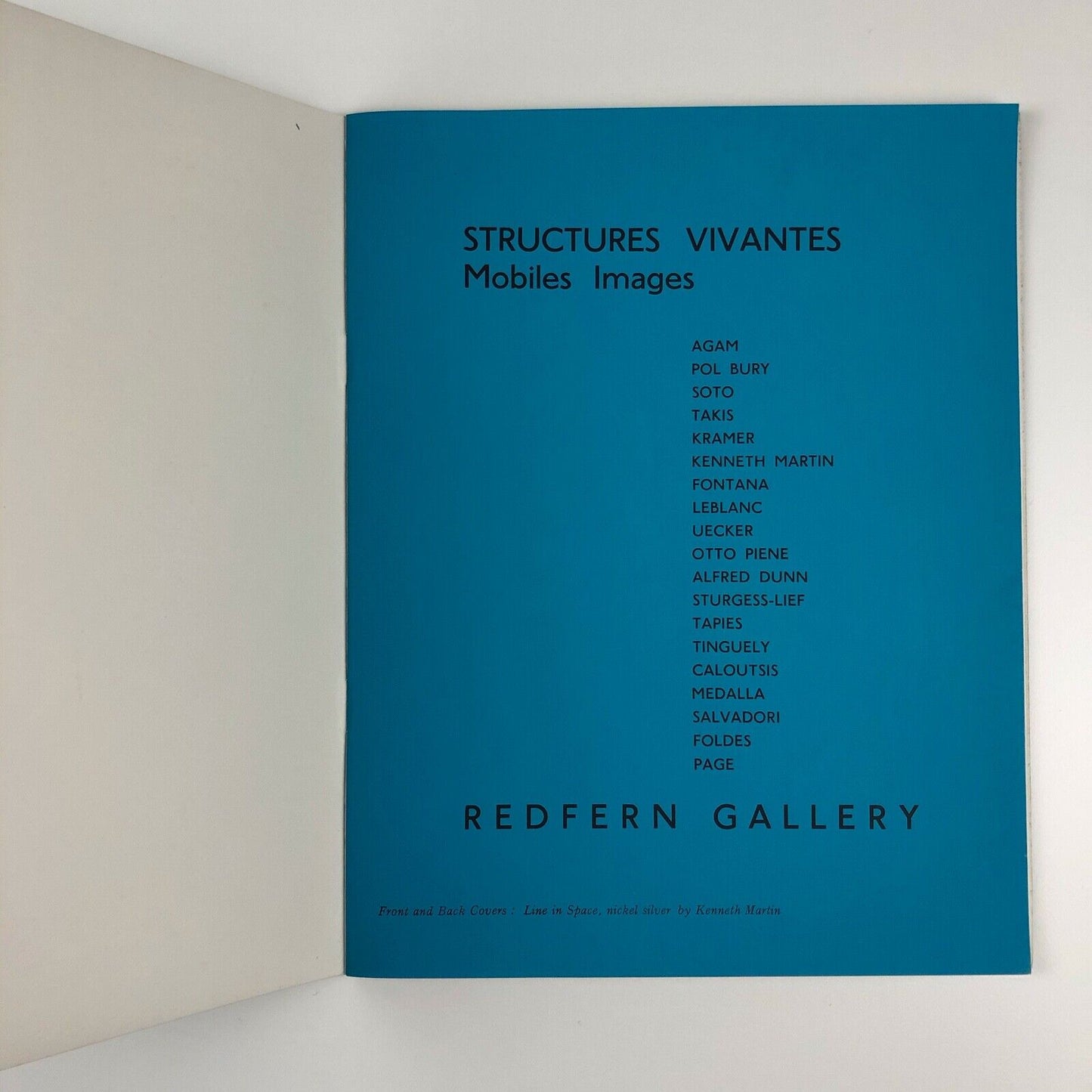 Structures Vivantes Mobiles Images (kinetic art exhibition) | Redfern Gallery 1964 [Kenneth Martin object illustrated on front cover]
