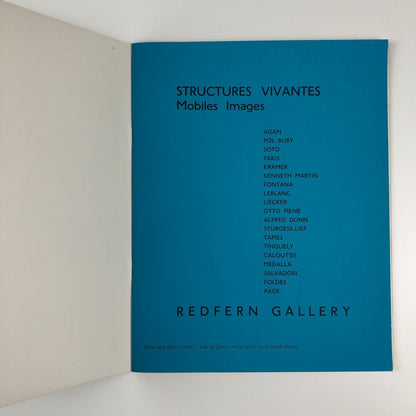Structures Vivantes Mobiles Images (kinetic art exhibition) | Redfern Gallery 1964 [Kenneth Martin object illustrated on front cover]