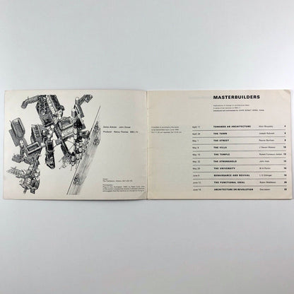 Masterbuilders Implications of change on architectural ideas | introduction by John Donat, BBC Publications, 1966