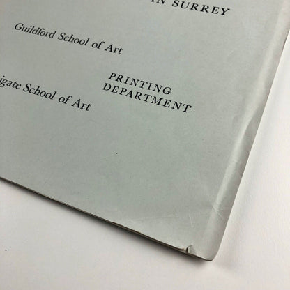 Student Design and Printing in Surrey | Leaflet | Guildford School of Art 1957-8