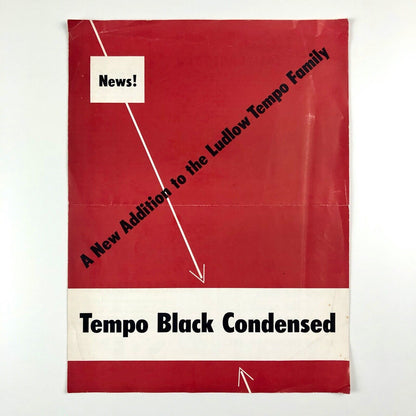 Type specimen Tempo Black Condensed | Ludlow Typograph Company, Chicago, undated