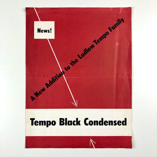 Type specimen Tempo Black Condensed | Ludlow Typograph Company, Chicago, undated