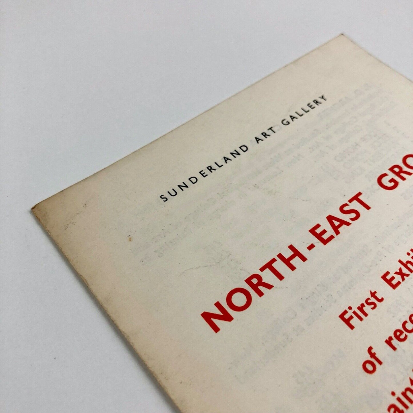 North-East Group First Exhibition | Sunderland Art Gallery catalogue booklet, 1963