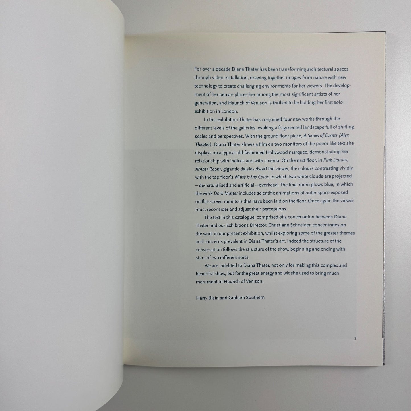 Diana Thater. Transcendence is expansion and contraction at the same time | Haunch of Venison, 2003