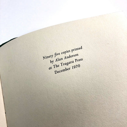 A Remembered Harvest by Helen Thomas | The Tragara Press, Alan Anderson 1970