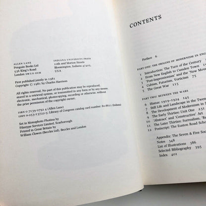 English Art and Modernism 1900–1939 by Charles Harrison | Allen Lane / Indiana University Press, 1981
