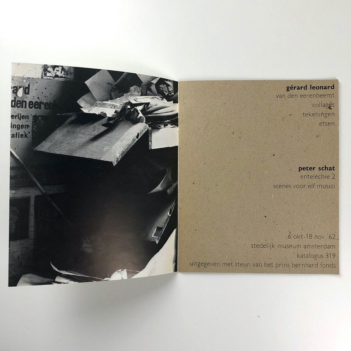 Gérard Leonard / Peter Schat | Stedelijk Museum catalogue | Cat. no. 319, 1962