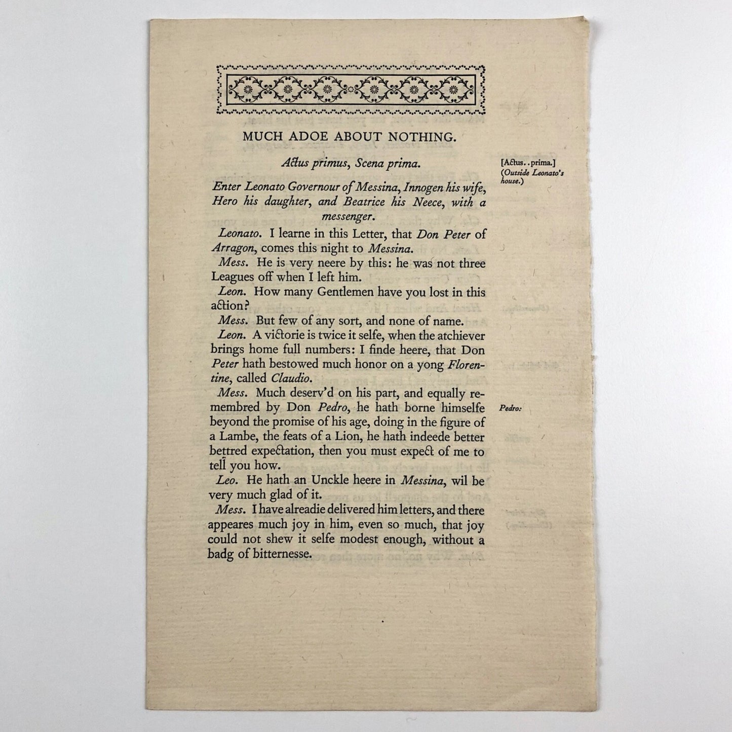 Much Adoe About Nothing – specimen pages | Nonesuch Press, undated