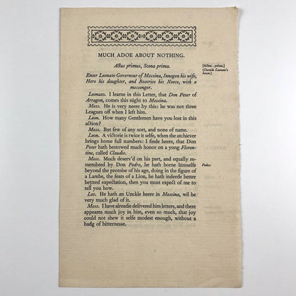 Much Adoe About Nothing – specimen pages | Nonesuch Press, undated