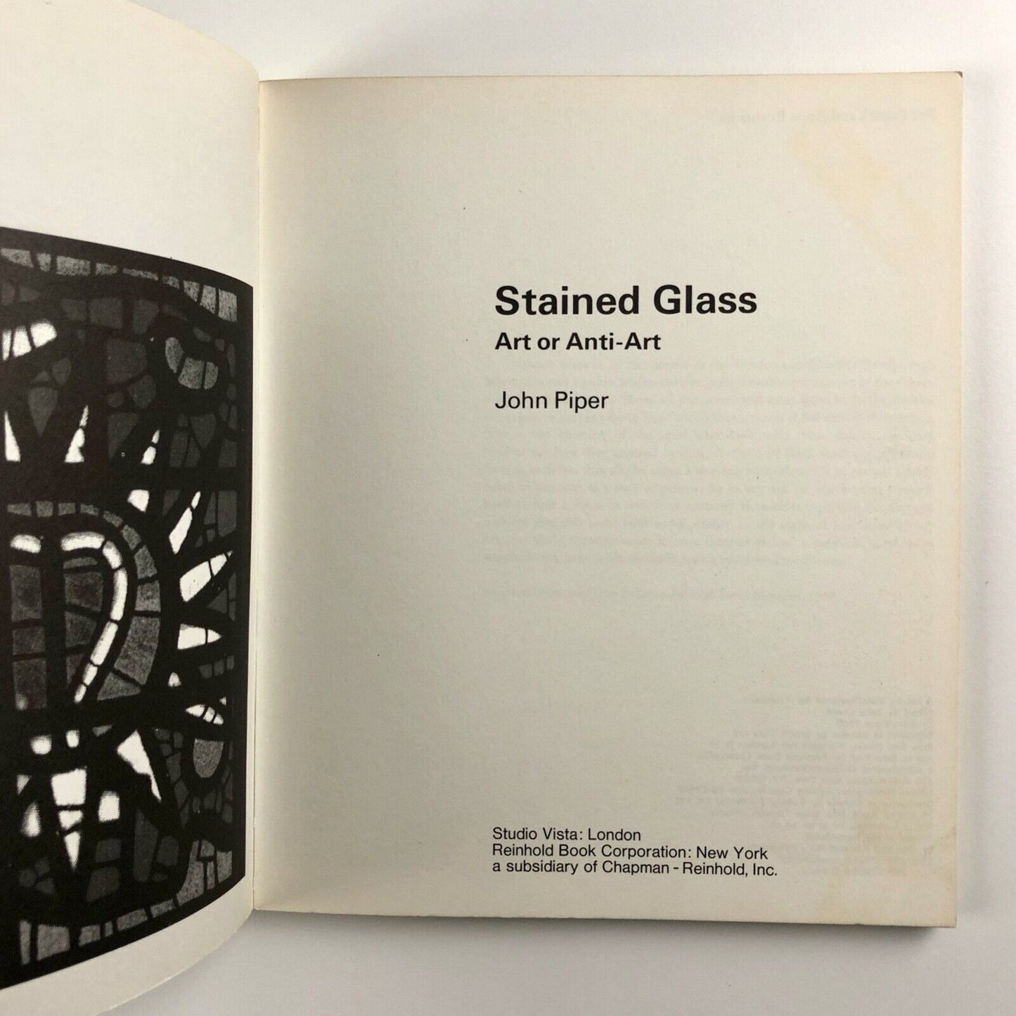 John Piper | Stained Glass: art or anti-art | Studio Vista, 1968