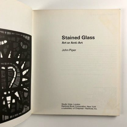John Piper | Stained Glass: art or anti-art | Studio Vista, 1968