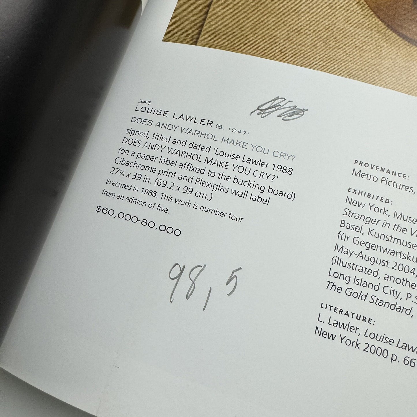 Post-war and Contemporary Art | Christie's New York catalogue, 13 November 2008 | 2050