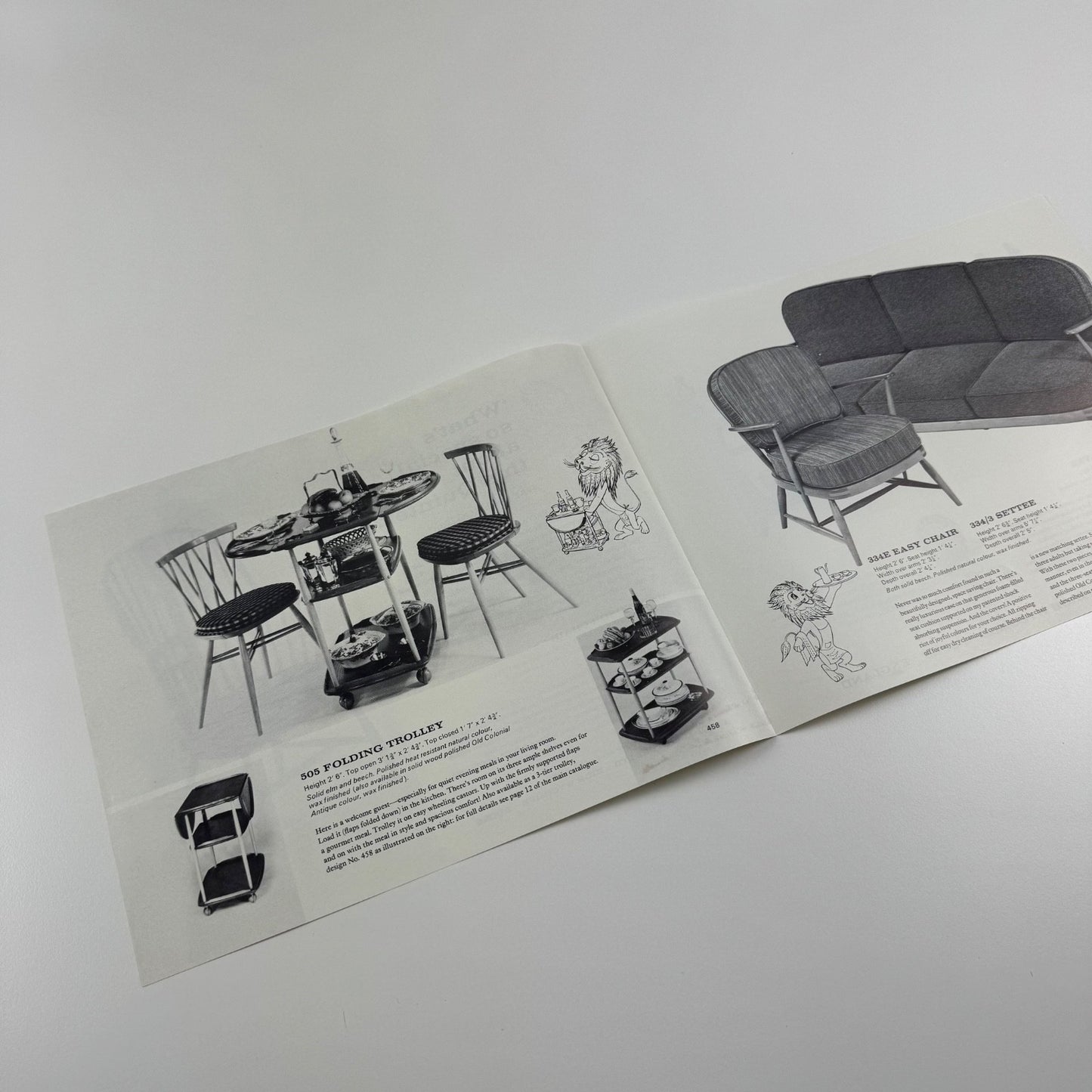 Ercol leaflet 'What’s so special about this Quintet' ERCOLion Windsor chair 1960s