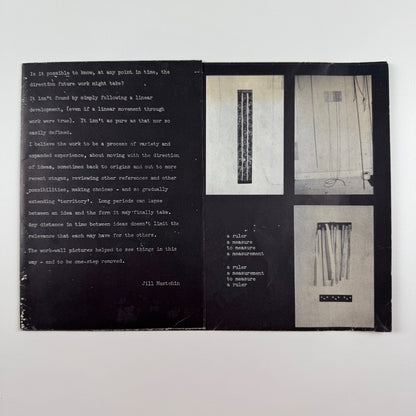 Fold out card/poster relating to Jill Mustchin | venue and date not recorded