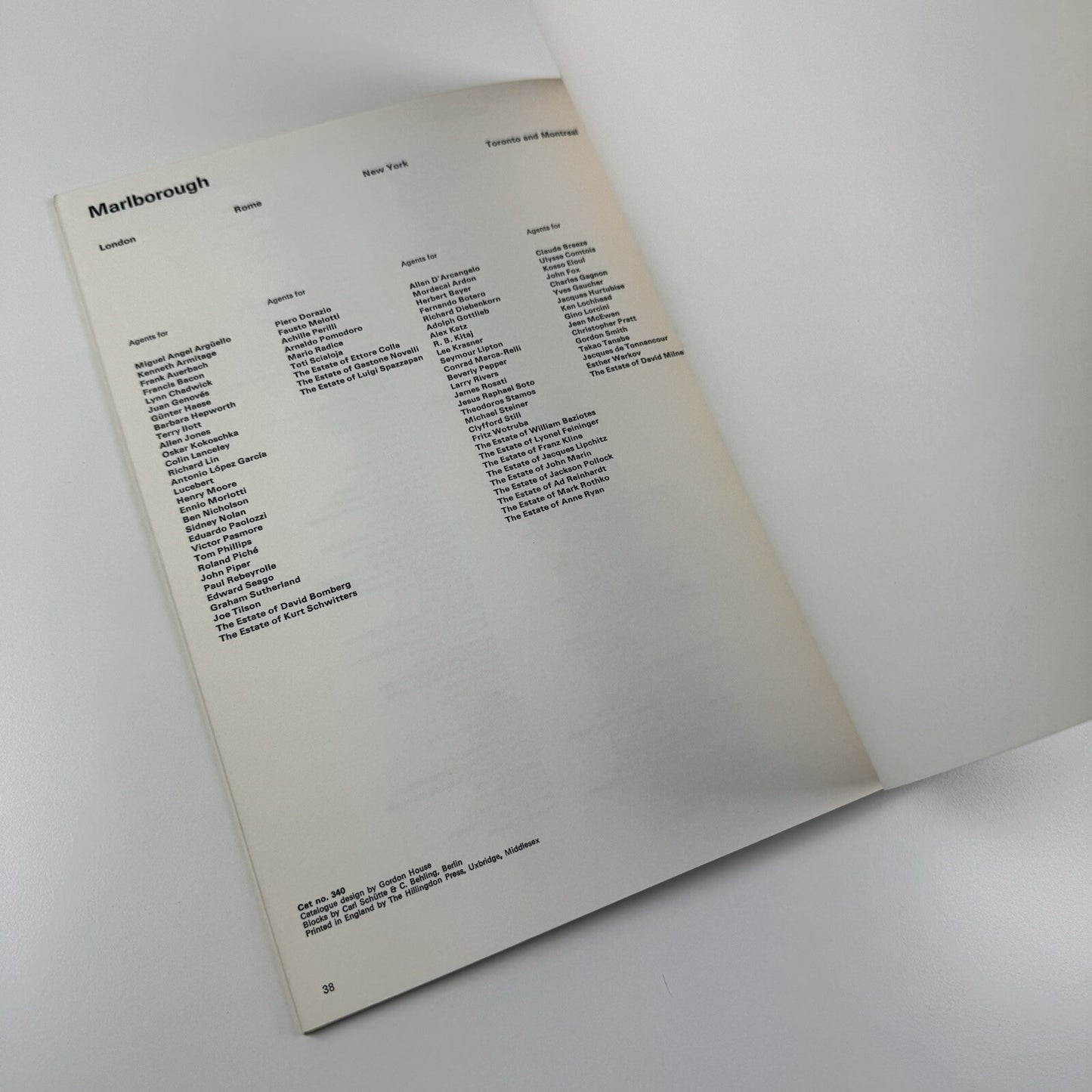 Frank Auerbach | Marlborough Fine Art | Catalogue, April – May 1974