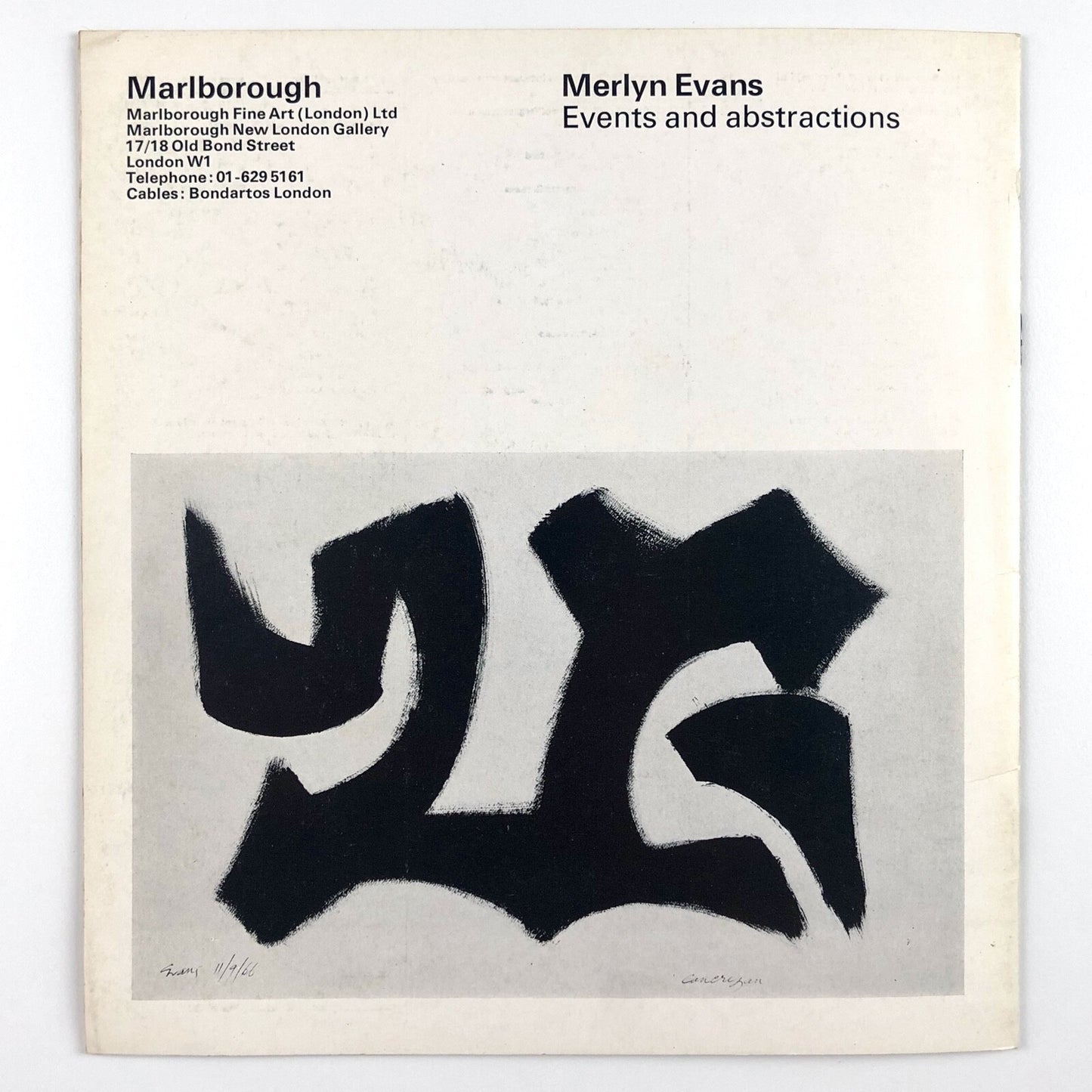 Merlyn Evans – Events and abstractions | Marlborough Fine Art, 1968 | Design by Gordon House