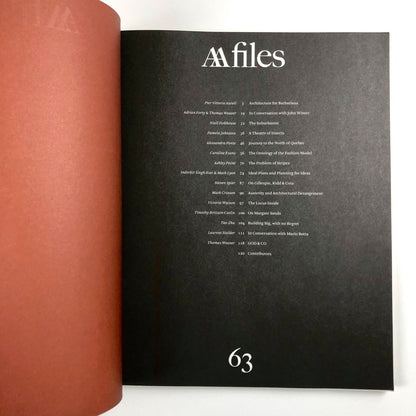 AA Files 63 Architectural Association journal, 1981