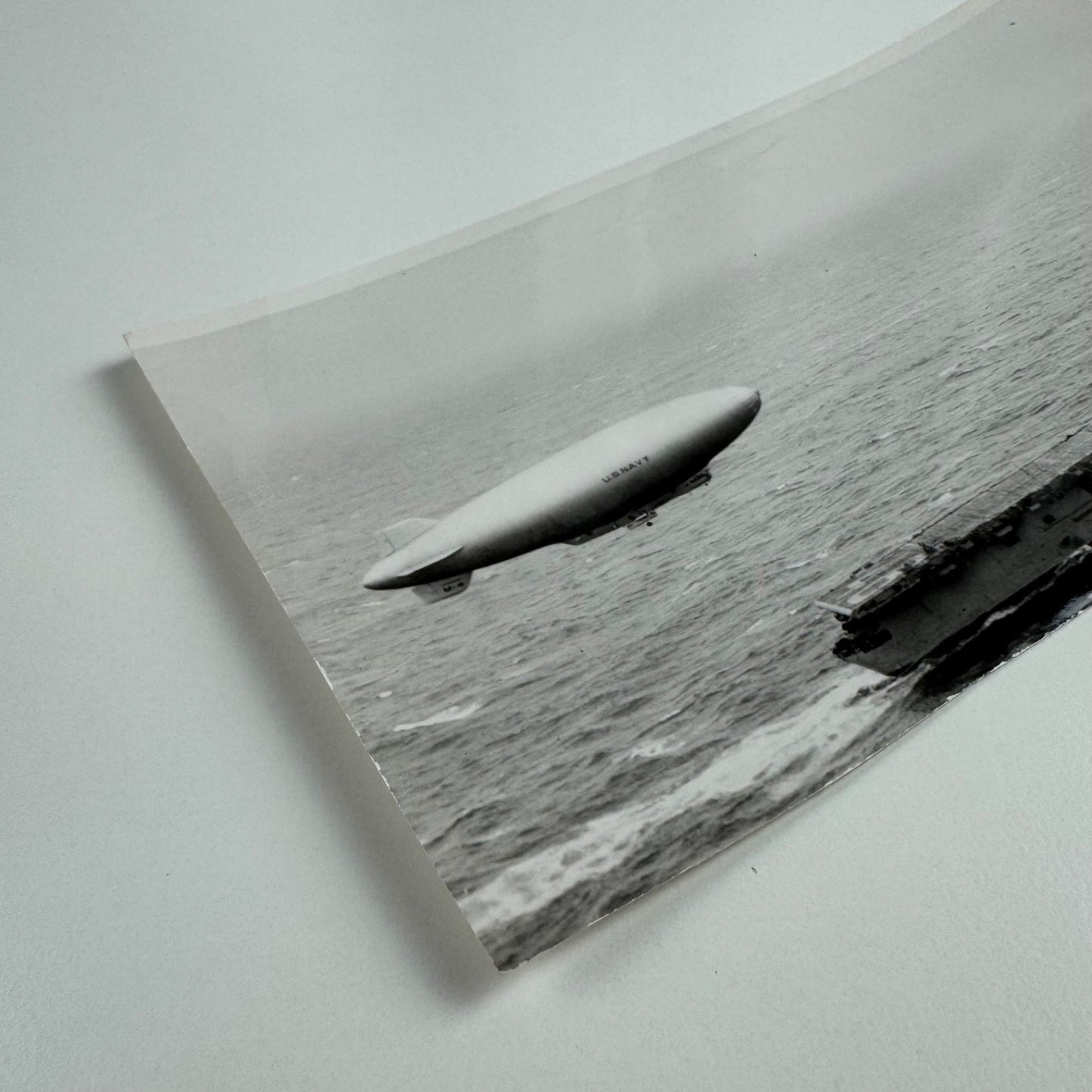 Photo Non-rigid airship M4 flight over USS Saipan 11 October 1949