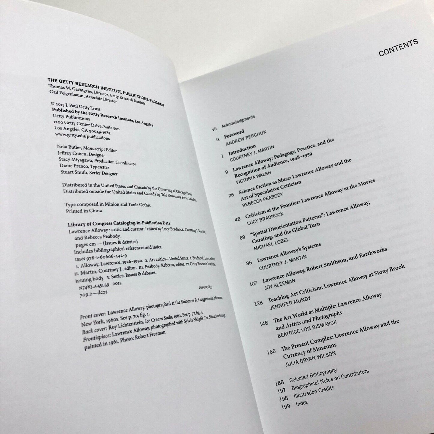 Laurence Alloway. Critic and curator | Edited by Lucy Bradnock, Courtney J. Martin, and Rebecca Peabody | Getty Research Institute, 2015