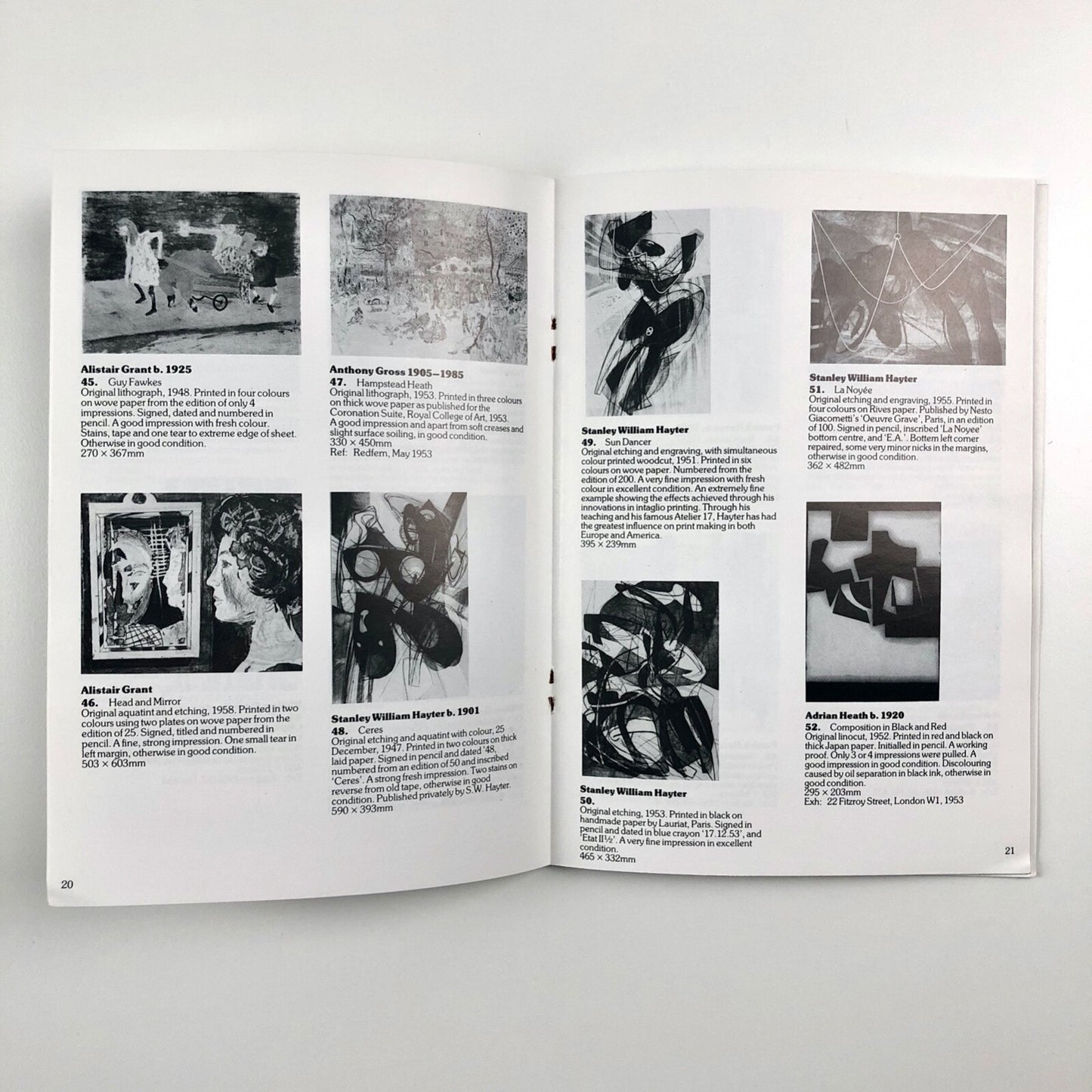 British Prints. The Post-War Years 1945-60 | Redfern Gallery exhibition catalogue, 1986
