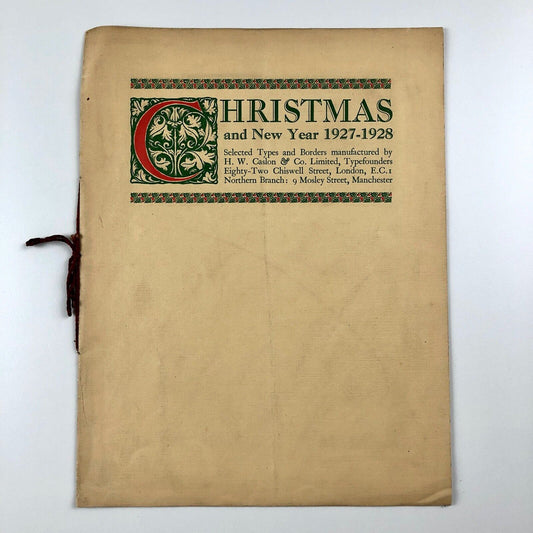 Christmas and New Year 1927-1928 Selected Types and Borders | H.W. Caslon & Co Ltd type specimen brochure