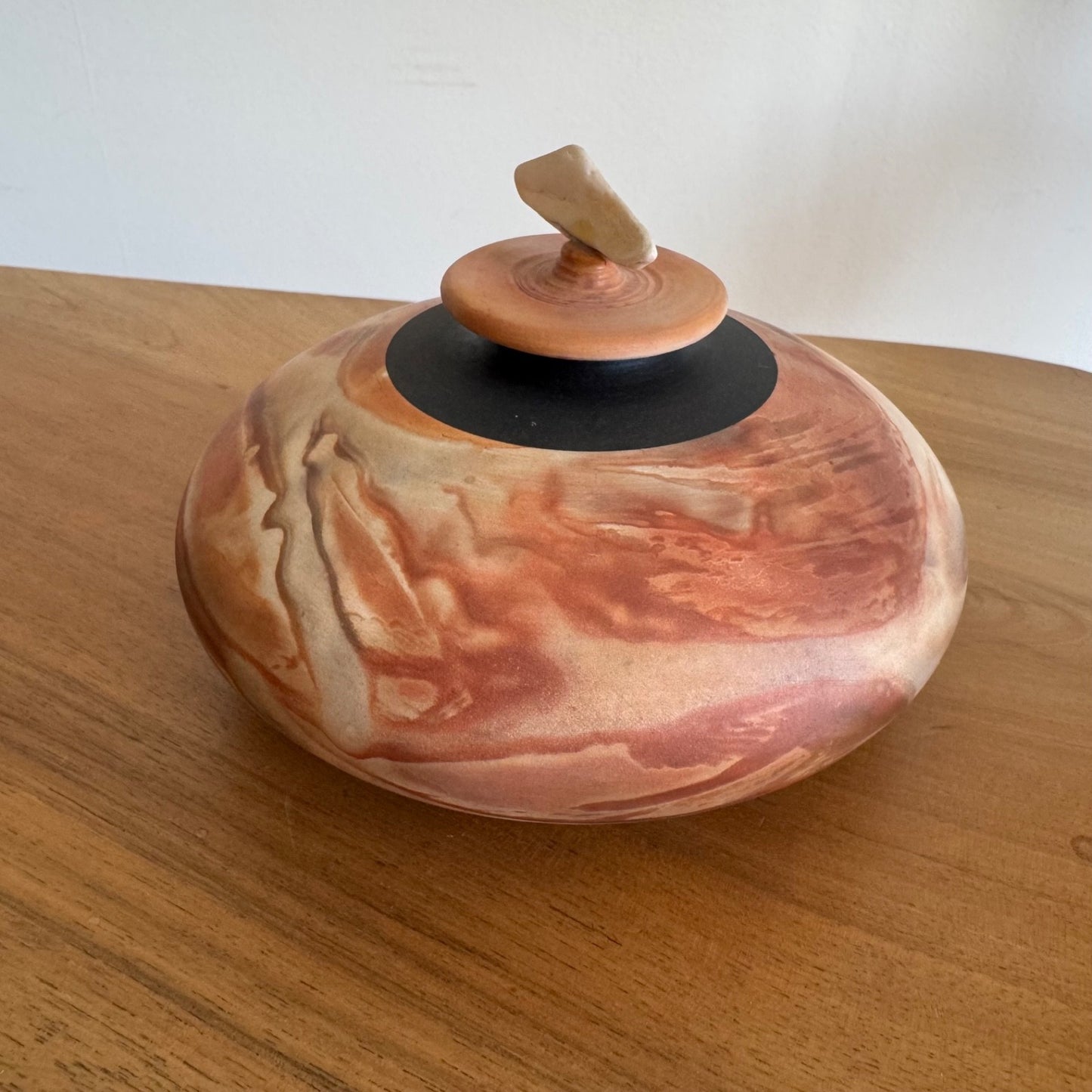 Ardine Spitters ceramic lidded vessel signed on the base 'Ardine'