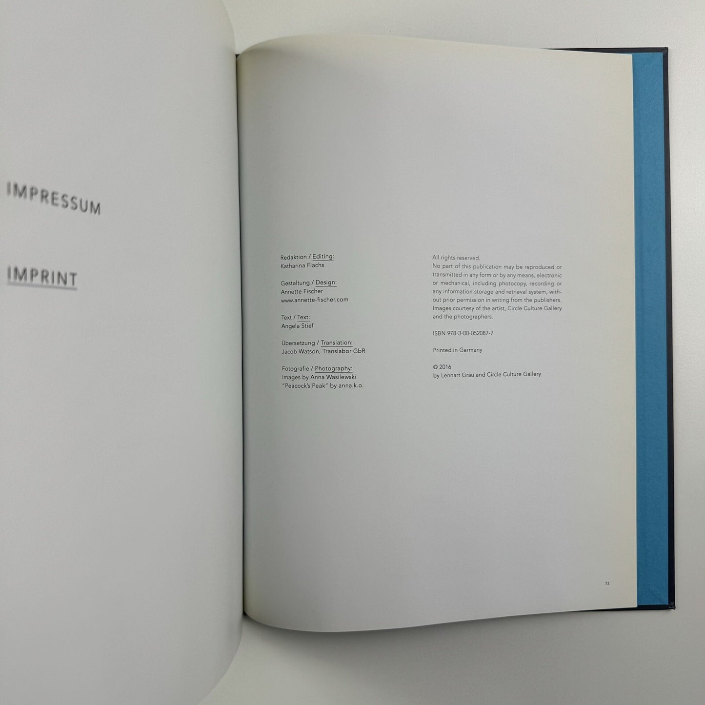 Lennart Grau. 2 CM über dem Zenit | Circle Culture Gallery 2016 catalogue