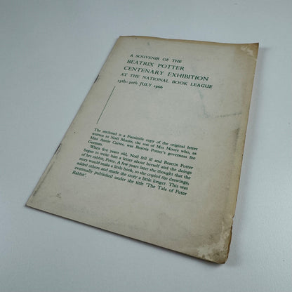 A souvenir of the Beatrix Potter Centenary Exhibition National Book League 1966