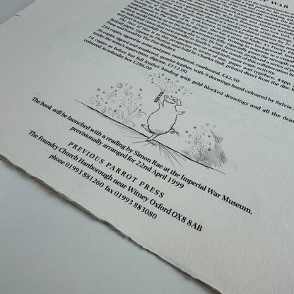 Prospectus The Face of War | Cartoons by Ronald Searle Poems by Simon Rae | Previous Parrot Press, 1999