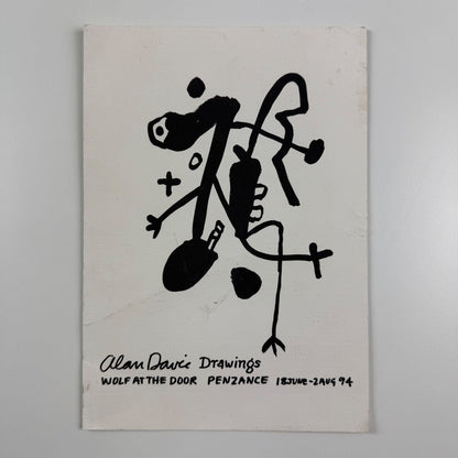 Private view invite Alan Davie Drawings Wolf at the Door Penzance 1994