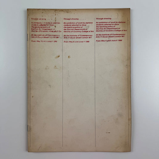 Through drawing City of Coventry College of Art | ICA 1966