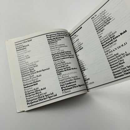 Headline Typefaces – Equation Graphics Ltd London | Type specimen booklet, undated