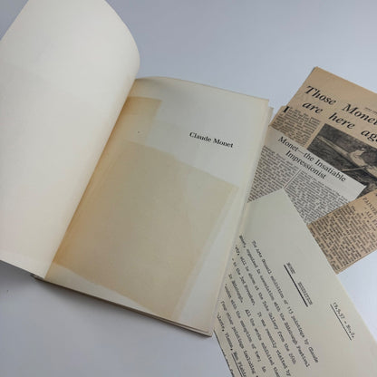 Claude Monet | Arts Council with Edinburgh Festival | Tate Gallery 1957 + press release sheet