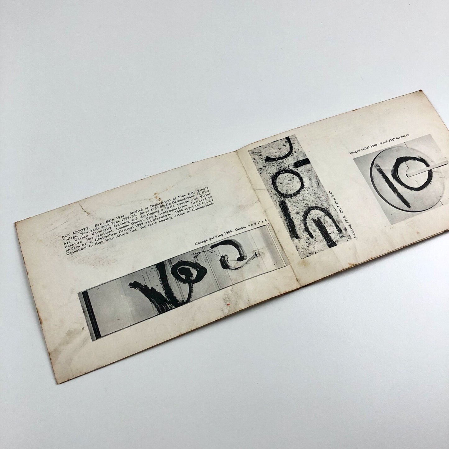 Roy Ascott: Change – Paintings and Reliefs | Presumed exhibition c.1959/early 60s