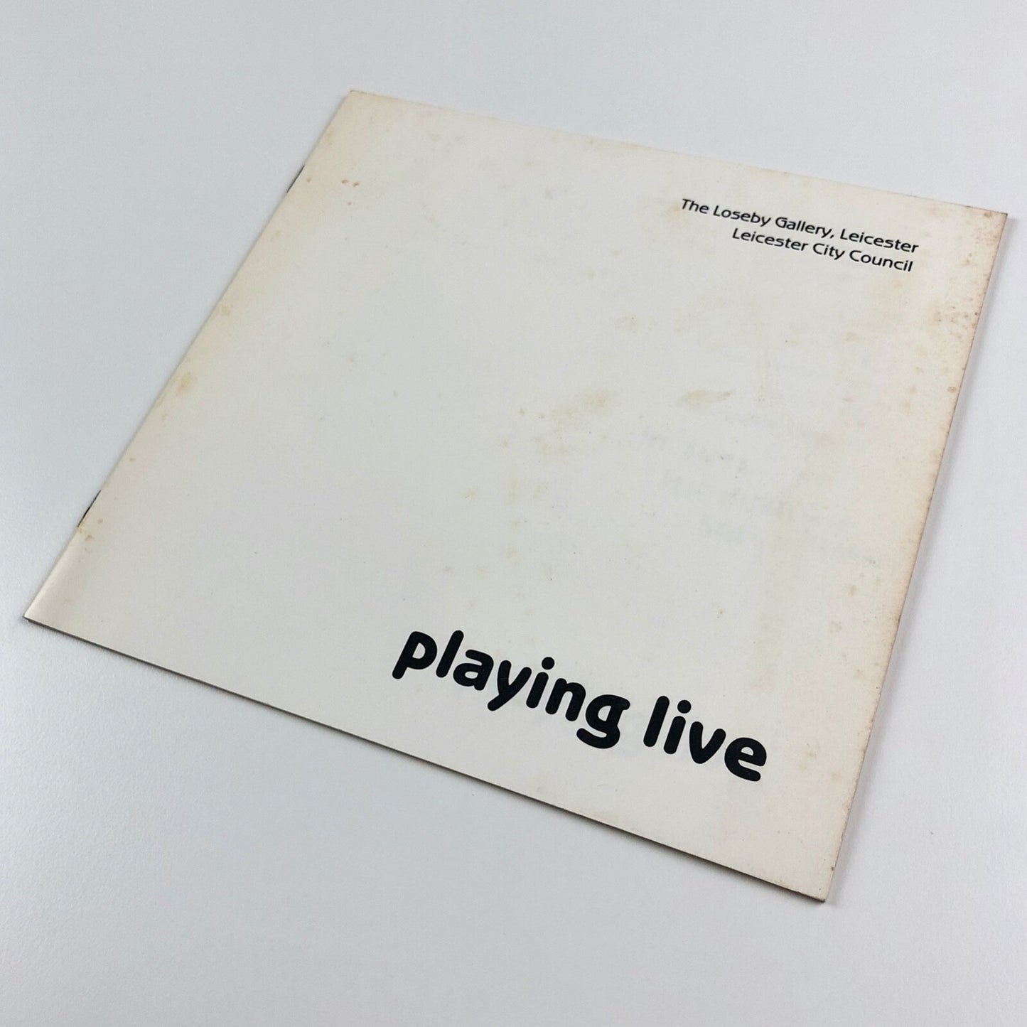Playing Live: Paintings and sculpture about performance | Selected by Robert Ayres | The Loseby Gallery, 1984 catalogue