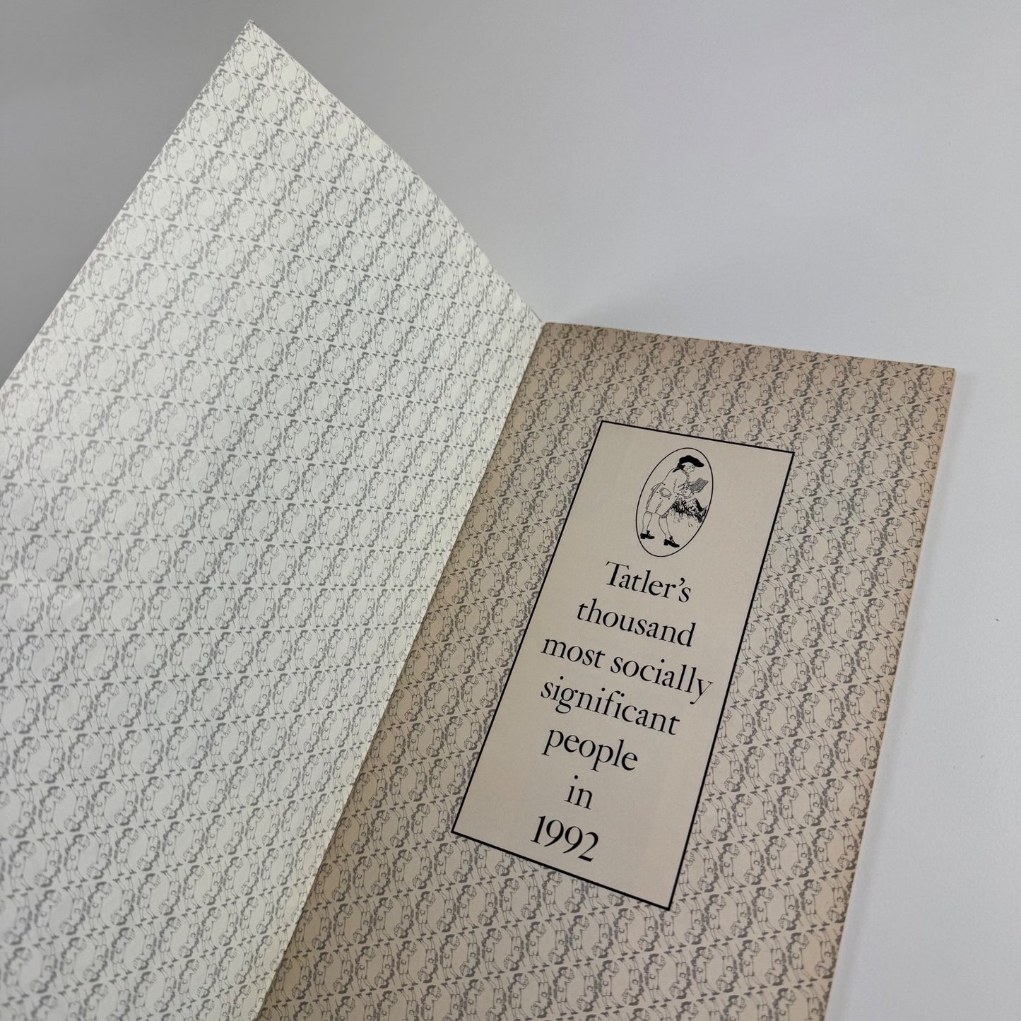 Leaflet Tatler’s thousand most socially significant people in 1992 Savoy Group