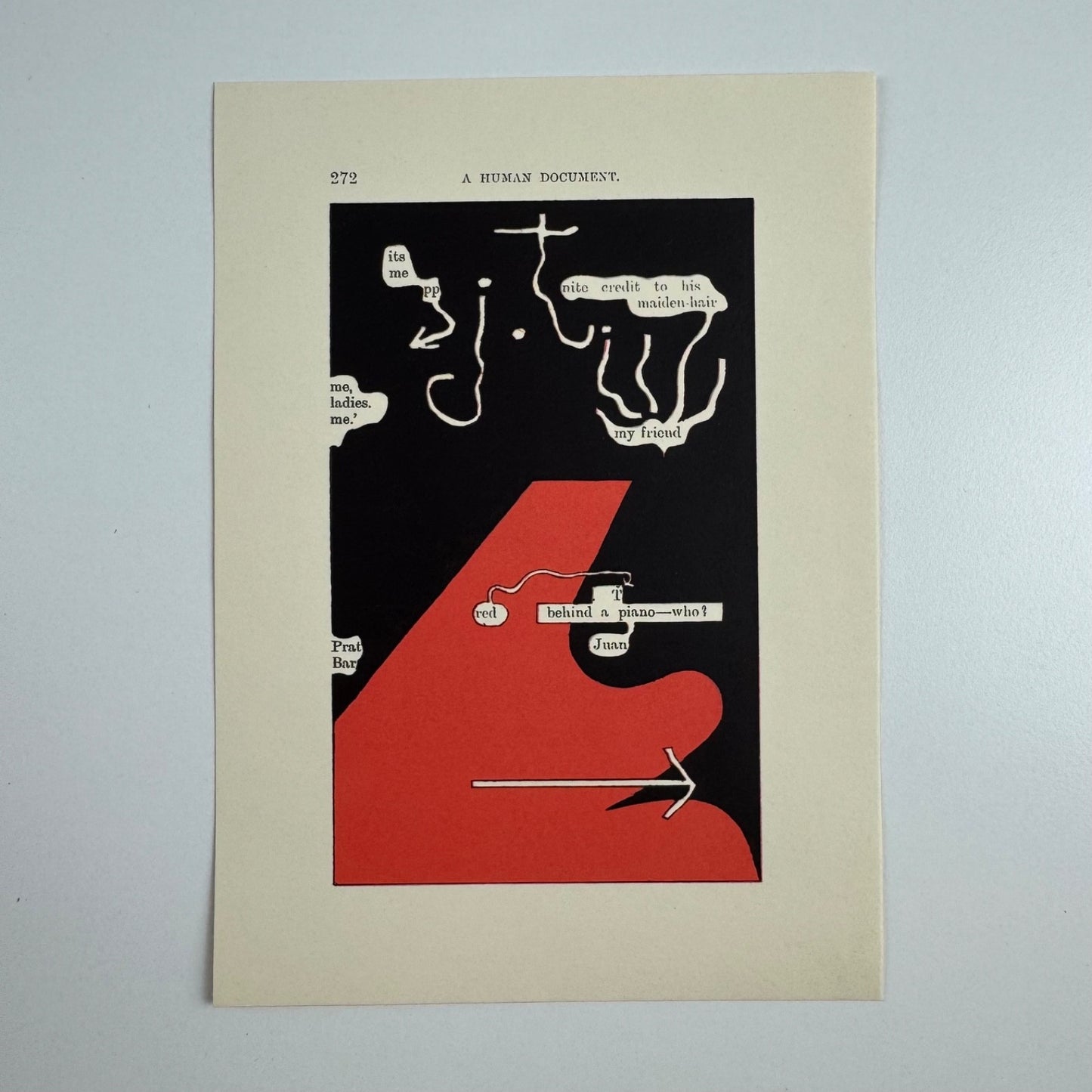 A Humument page 272 'its me pp' by Tom Phillips | The Tetrad Press, 1970