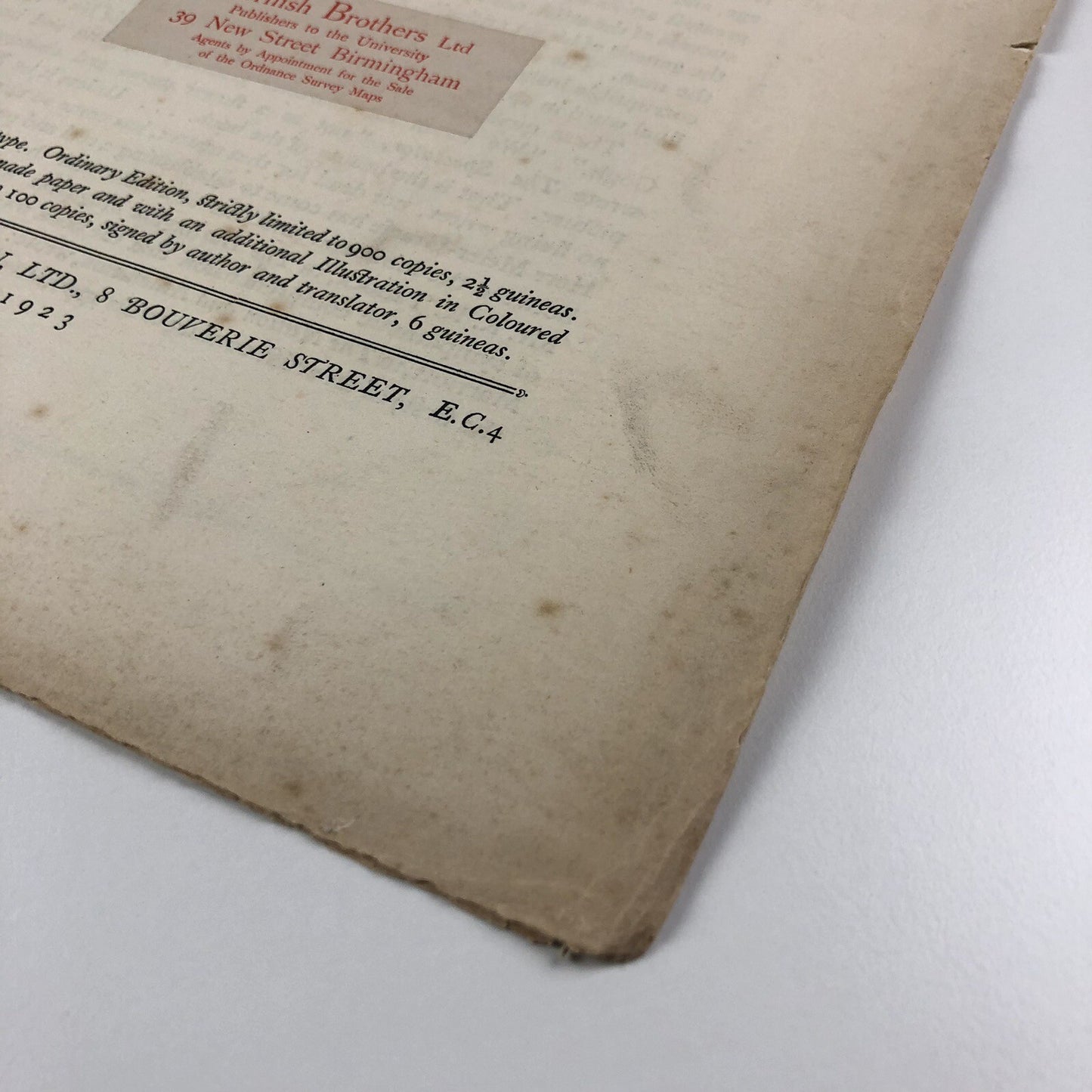 Prospectus for Degas by Julius Meier-Graefe | J. Holroyd Reece | Ernest Benn 1923